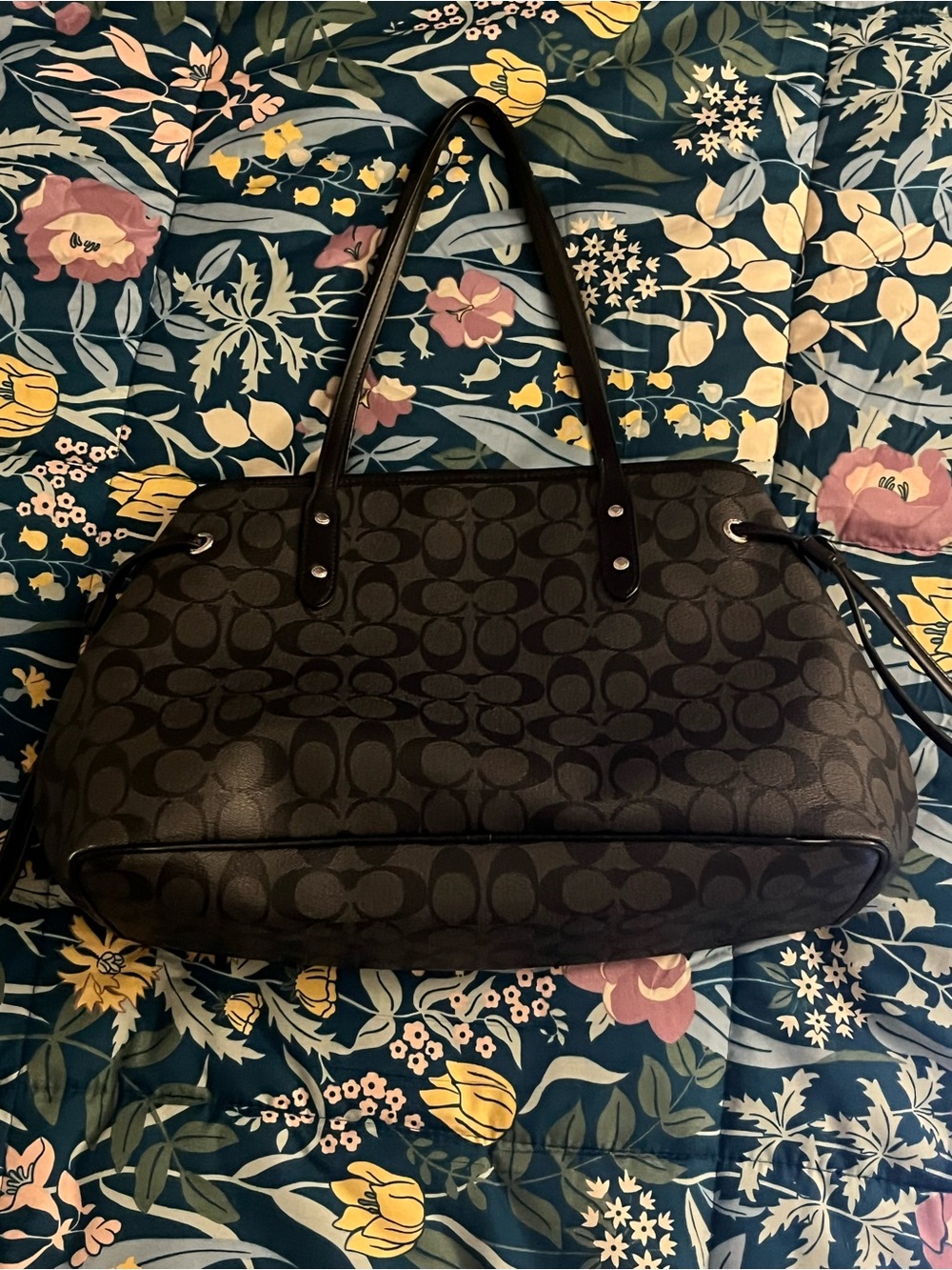 Coach Black/Charcoal Signature Monologue Dome Satchel - Picture 10 of 10